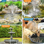 Antfraer 25W Solar Pond Pump with Filter Box, Outdoor Solar Pond Filter Fountain Kit for Garden Pond Waterfall, Includes Adjustable Nozzles, Tubing & Filtration Media - Image 7