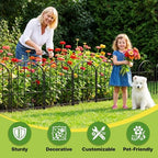 KIMAZO 25 Pack Decorative Garden Fence Panels – Metal Arched Fencing Dog Fence No-Dig Animal Barrier Fence Rustproof Garden Edging for Yard, Patio, Dog Run, Outdoor Decor Landscape & Flower Bed - Image 7