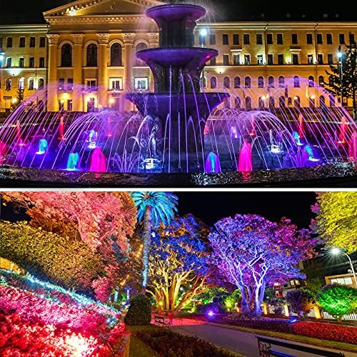 Pond Lights, Underwater Fountain Lights Color Changing Spotlight RGB Dimmable IP68 Waterproof Submersible Landscape Spot Lights for Outdoor Lawn Fountain Yard, 2 in Set - Image 2