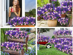 Solar Garden Lights Outdoor, 4 Pack Purple Lavender Solar Butterfly Lights Gardening Gifts for Women,Artificial Flowers Light Purple Halloween Garden Decor for Patio Yard Lawn Christmas - Image 2