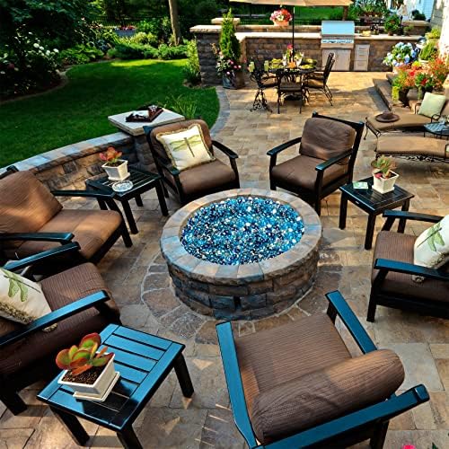 Onlyfire 10 lbs Fire Glass Diamonds 1 Inch, Reflective Fire Pit Glass Rocks - Image 5
