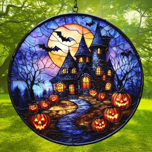 Gothic Halloween Castle Acrylic Suncatcher - Image 3