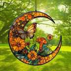Boho Forest Mushroom Butterfly Acrylic Suncatcher - Image 3