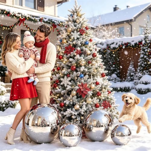 Gazing Ball, Diameter Polished Reflective Smooth Garden Sphere (4Pcs Mix) - Image 2