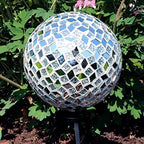 Sunnydaze 10" Mosaic Glass Gazing Ball for Garden, Globe for Outdoor Decor - Image 6