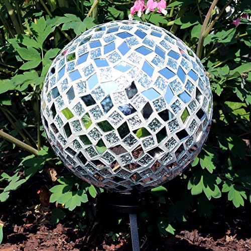 Sunnydaze 10" Mosaic Glass Gazing Ball for Garden, Globe for Outdoor Decor - Image 6