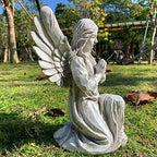 Praying Angel Garden Statue, Religious Fairy Sculpture Waterproof Decorative Figurine Art Decor for Patio, Lawn, Yard, Housewarming Ornament Present Angels HSa-1 - Image 4