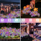 Solar Garden Lights Outdoor, Waterproof Solar Butterfly Lights 4 Pack Willow Vine Light with 80 LED 33 Butterfly Colorful Lighting for Garden Yard Lawn Outdoor Decor, Gift for Mom Women Mother's Day - Image 6