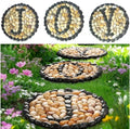 12in Large Outdoor Garden Stone for Patio, 3pcs Pack Joy Design for Christmas Scene,Also for Building Design on the Front of House by EYZH