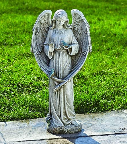 Joseph's Studio by Roman - Angel with Two Birds Statue, 20" H, Garden Collection, Resin and Stone, Decorative, Religious Gift, Home Outdoor and Indoor Decor, Durable, Long Lasting - Image 5