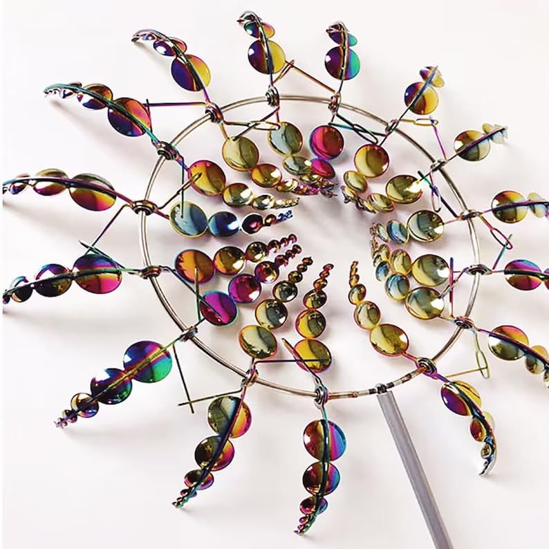 Wind Spinner, Outdoor Metal Windmill Spinner - Yard Art Spinner Wind Catchers Sculpture for Patio, Lawn & Garden Decor，Yard Garden Large Yard Art Kinetic Windmill for Outside. Size:90CMx30CM by Unknown