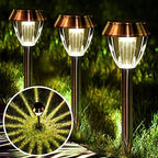 6 Pack Solar Pathway Lights Outdoor, New Upgraded Adjustable Warm & Cool White Solar Lights Outdoor Waterproof, Solar-Powered Garden Light for Path, Walkway, Yard, Driveway, Lawn, Backyard Decor by Solatino
