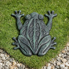 Lawei Cast Iron Frog Stepping Stone, Vintage Green Sturdy Outdoor Garden Statue, Unique Decorative Frog Flagstone Mat for Patio, Lawn, Yard, Garden Walkway, Non-Slip Entryway Rug, 12 x 10.6 in - Image 7