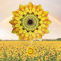 Sunflower Wind Spinners Outdoor Garden Decor for Outside - 12 Inch 3D Stainless Steel Metal Wind Spinners - Sunflower Gardening Gifts for Women, Yard Decorations Outdoor Hanging Decor by Unknown