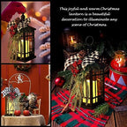 Christmas Decorations Christmas Lantern, Christmas Decor Candle Lanterns, 14 Inch Flameless Candle Lantern, Outdoor Patios Indoor Home Table Fireplace Farmhouse Decorations,Holiday Xmas Gifts - Image 4