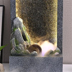 Tabletop Fountains Waterfall Fountain for Indoors or Outdoors with LED Light Accents for Home and Office Decoration - Image 3