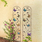 SUNNYPARK Set of 2 Butterfly Metal Garden Trellis for Climbing Plants, Decorative Vegetables Flowers Vine Trellis for Outdoor Patio 60'' H x 11'' W - Image 5