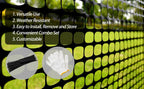 PotatoLife 2'x25' Plastic Mesh Fence for Garden with 50 Zip Ties, Black - Image 3