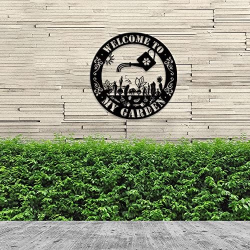 MeMate Garden Signs, Metal Garden Sign Outdoor Decor, Welcome To My Garden Metal Signs, Garden Plaques for Women Mom Grandma Nana, Rustic Decorations for Potting Shed, She Shed - Image 3