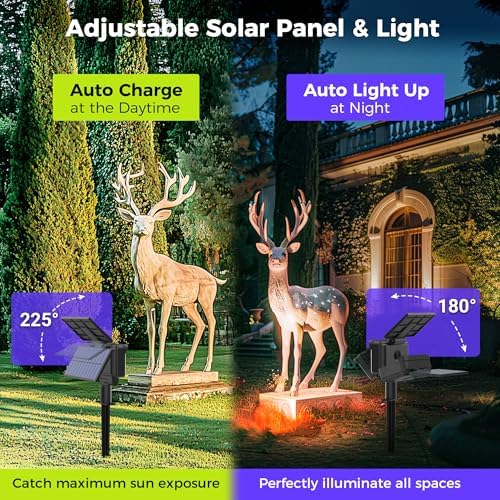 Solar Spot Lights Outdoor Waterproof, 6 Packs, RGB - Image 3