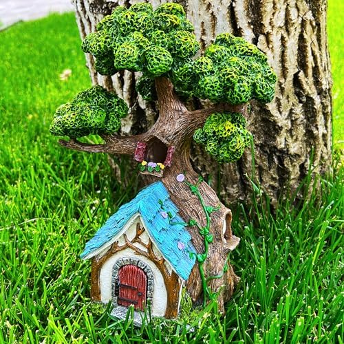 Mood Lab Fairy Garden Figurines - Tree House (8.5" H) - Miniature Decorative House - Outdoor & Indoor Garden Decor - Image 6