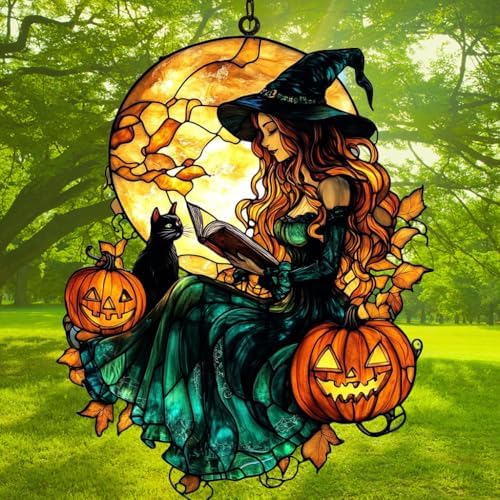 Funny Witch Spell Black Cat Jack Acrylic Suncatcher - Image 3
