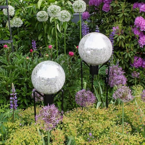 Achla Designs 10" Gazing Globe, Silver - Image 7