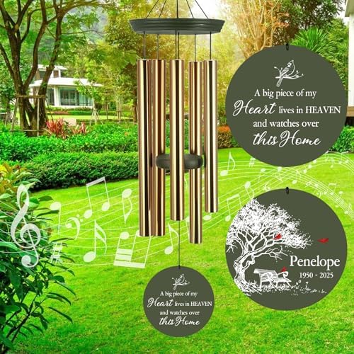 ASTARIN Personalized Wind Chimes Memorial, 30/36 in Cardinal Memorial Wind Chimes, Life Tree Custom Sympathy Gifts in Loving Memory of Mom/Dad, Wind Chime for Loss of Loved Ones(Produced in Texas) - Image 2