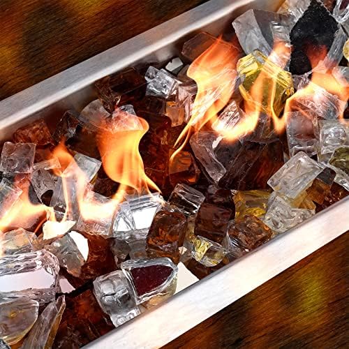 Mr. Fireglass 10 lbs Blended Fire Glass, 1/2 Inch, Gold+Platinum+Copper - Image 3