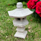 Yard Pagoda Figurine Concrete Outdoor Lantern Stone Backyard Pagoda Zen Garden Decoration Lawn Lantern Statue Japanese Style - Image 5