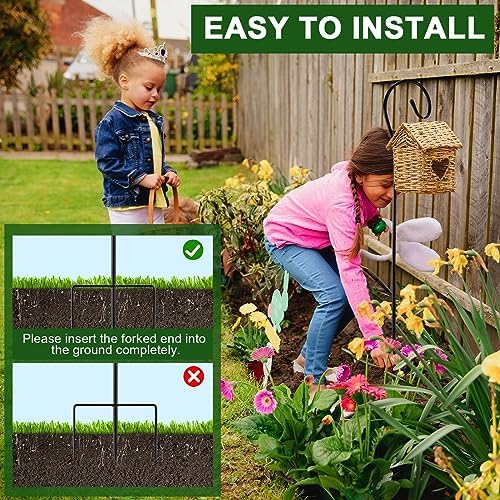 Therwen 24 Pcs 32 Inch Outdoor Shepherds Hooks Bulk for Garden Decor - Image 6