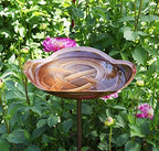 BB-11-S Dara Birdbath with Stake, Copper, Roman Bronze - Image 2