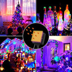 Brightever 4-Pack Solar String Lights Outdoor 288FT, Each 72FT 200 LED Solar Fairy Lights Waterproof, 8 Modes RGB Twinkle Lights for Christmas, Halloween, Party, Wedding Decorations(Multicolored) - Image 7