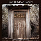 The Outhouse, 5.75 x 15.5 Inch METAL SIGN, Rustic Decor for Outdoor & Indoor Restrooms, Businesses, Garage or Yard, Gifts for Lumberjack, Logger, Sawyer, Dad, Grandpa, Bathroom Humor - Image 2