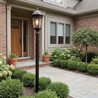 Kichler Courtyard Outdoor Post Light, Textured Black - Image 7