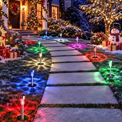 GIGALUMI 24 Pack Solar Christmas Lights Outdoor,Solar Christmas Decorations by GIGALUMI