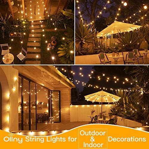 Ollny Outdoor String Lights, 100FT LED Patio Lights Waterproof Plug in - Image 6