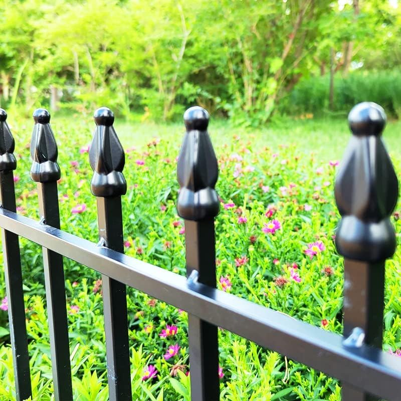Thealyn 18" H x 22" W Decorative Metal Garden Border Fence, 10 Panels, 18Ft - Image 7
