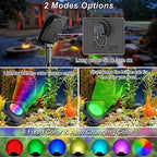 Solar Pond Lights, 18 LED Super Bright RGB LED Underwater Spotlights Color Changing Submersible Pond Light IP68 Waterproof Fountain Lights for Fish Aquarium Tank Garden Yard Pool (5-in-1) - Image 3