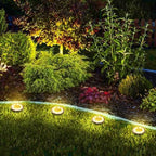 Joomer 12 Pack 3.4inch Solar Ground Lights Outdoor Waterproof, Warm White - Image 6