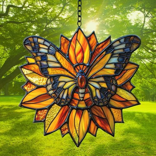 Sunflower Butterfly Acrylic Suncatcher - Image 3