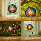 Stained Glass Window Hanging，Star 11.8in Sun Catchers Indoor Window, Home Decor Inside and Outside the Cottage, Gifts for Women - Image 5