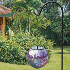 Mosaic Solar Lanterns Waterproof Hanging Solar Lights Graden Decor, Purple - Image 4