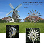Metal Windmill, Wind Spinners for Yard and Garden, Pinwheels, Silver, Kinetic - Image 3