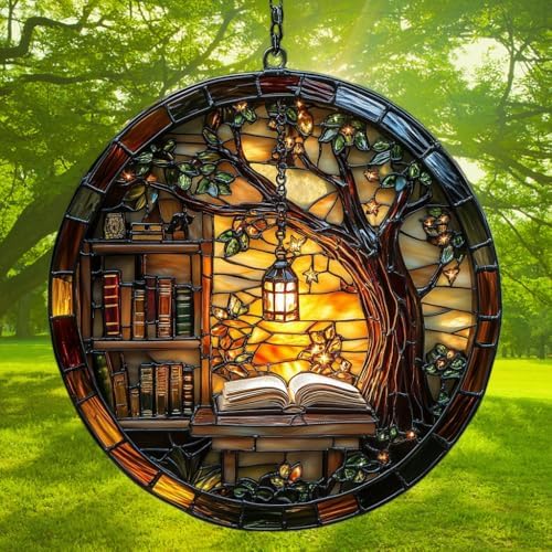 Forest Library Bookshelves Acrylic Suncatcher - Image 3