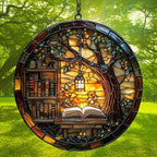 Forest Library Bookshelves Acrylic Suncatcher - Image 3