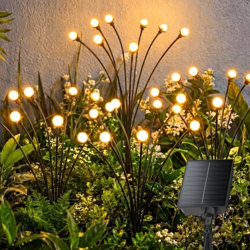 Brightown Solar Lights Outdoor,8Pack 64LED Solar Garden Lights Warm White by Brightown