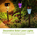 Solar Lights Outdoor Decorative, Solar Garden Lights Stakes, Flower Bed Decorations Mosaic, Decor for Path, Waterproof, 6 Pack - Image 5