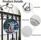 Stained Glass Window Hanging Norwegian Forest Cat Suncatcher Gifts 11.8" - Image 3