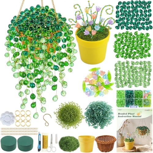 Ohanniewa Beaded Plant Kit with Suncatcher Beads, Tulip Beads, Decor Gift by Ohanniewa